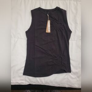 Skims Black Heart Cut Out Tank